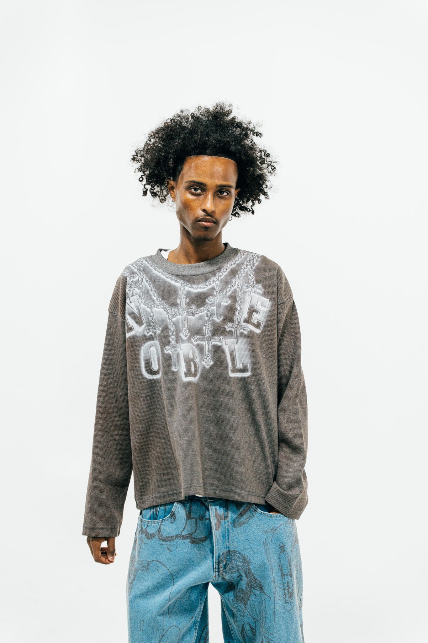 'ROSARY' Waffleknit Ash Thermal