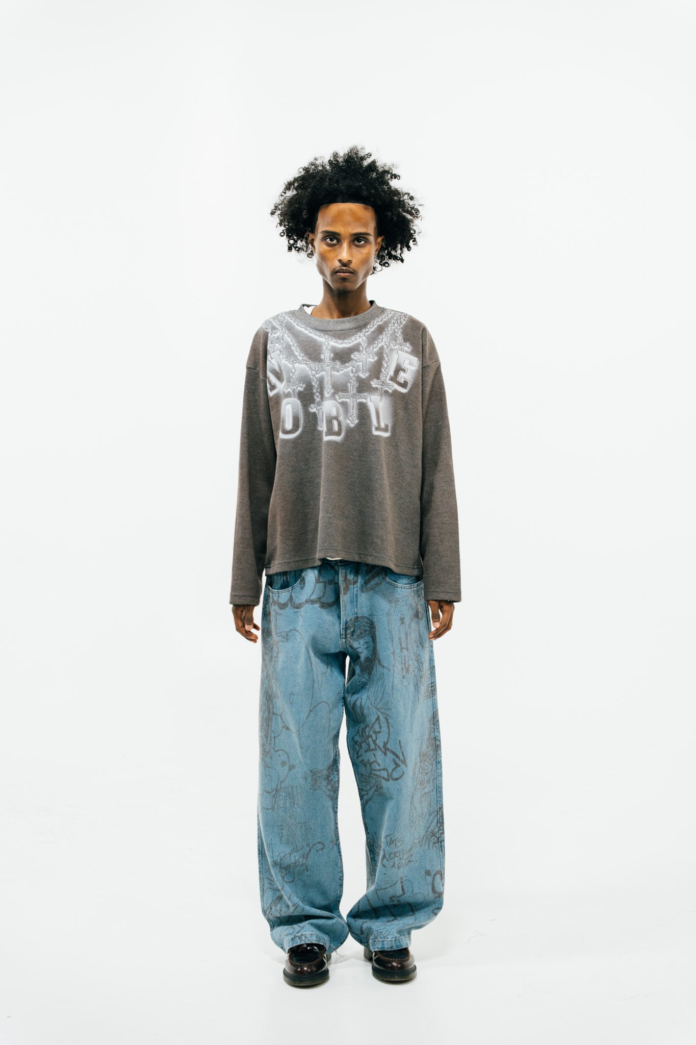 'ROSARY' Waffleknit Ash Thermal