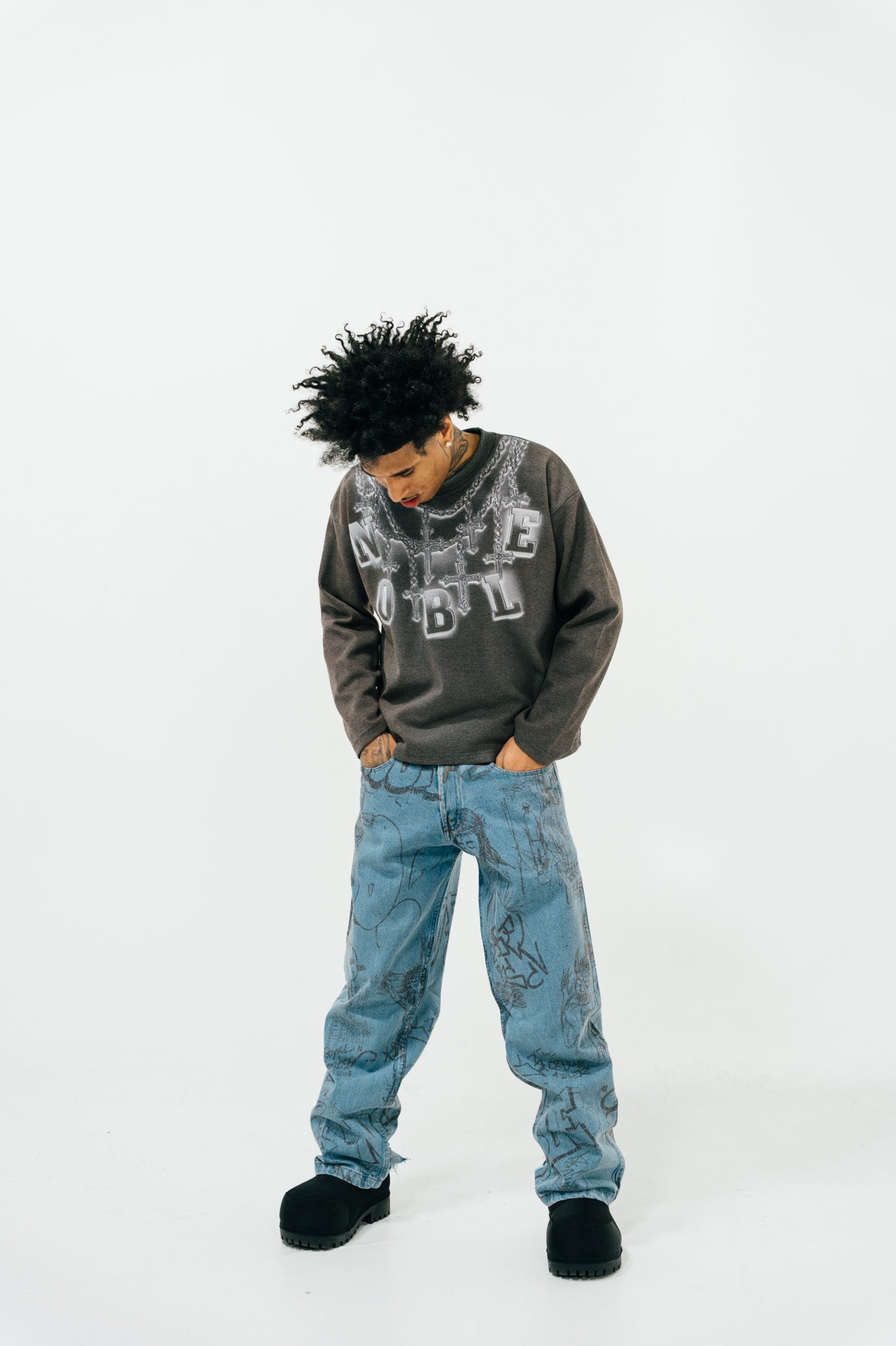 'ROSARY' Waffleknit Ash Thermal