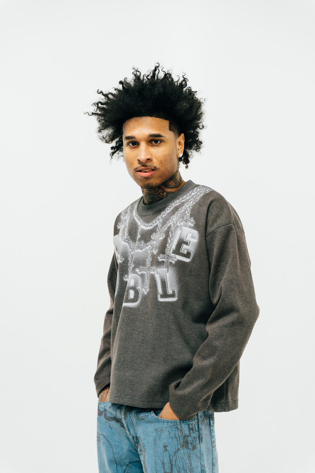 'ROSARY' Waffleknit Ash Thermal