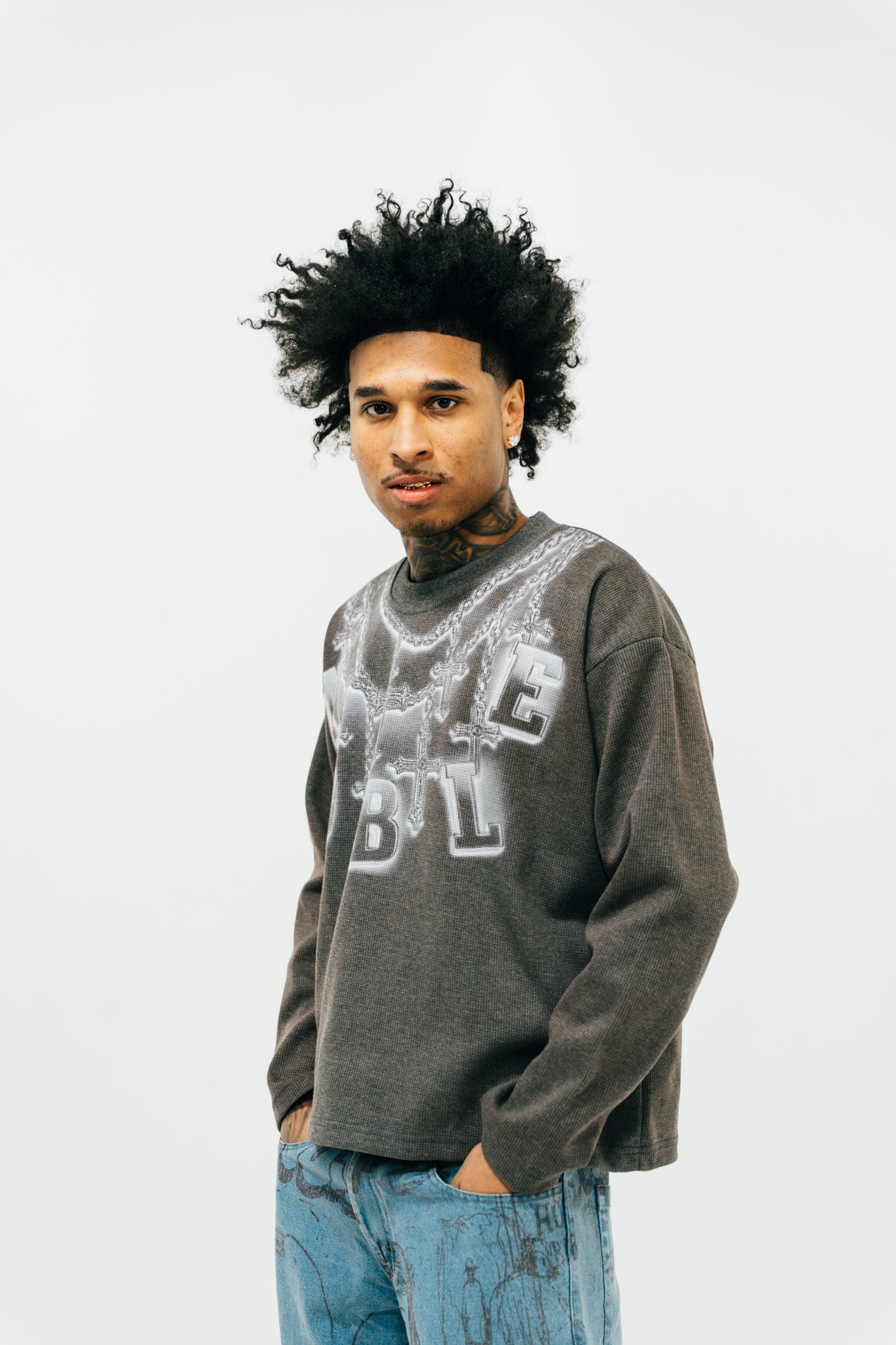 'ROSARY' Waffleknit Ash Thermal