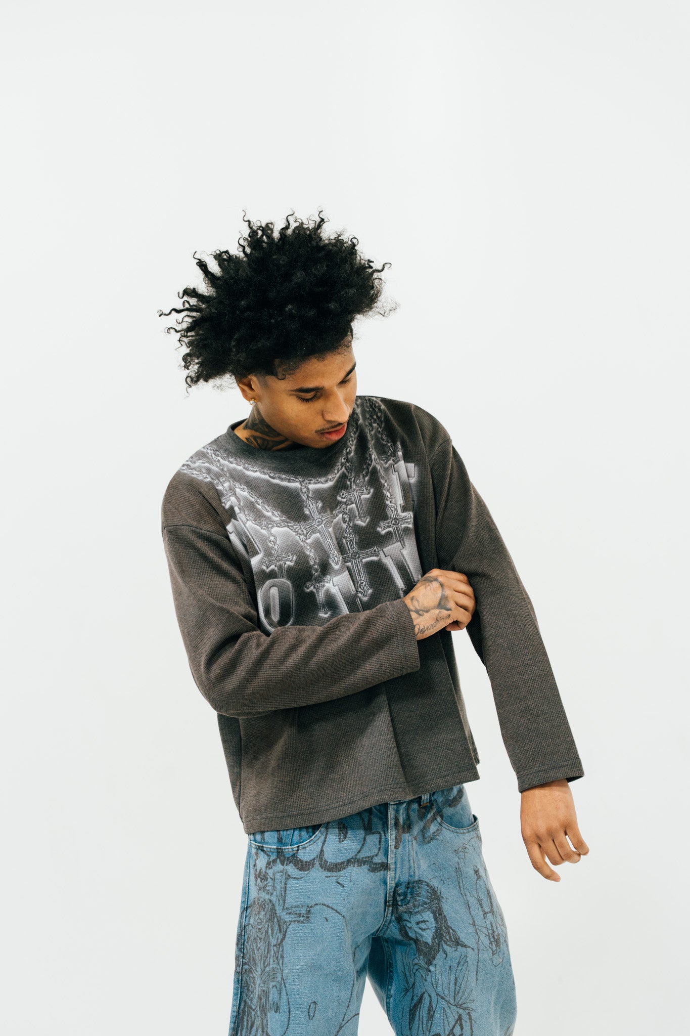 'ROSARY' Waffleknit Ash Thermal