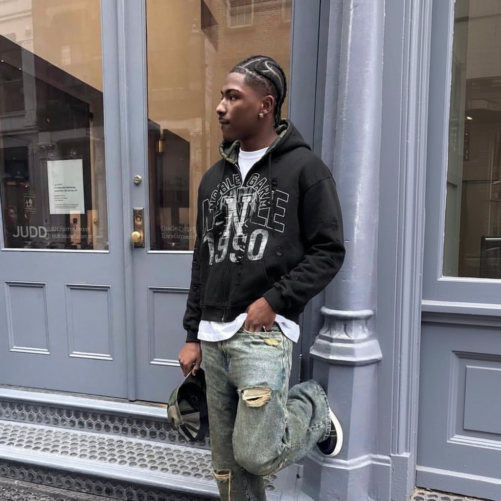 'KAMO' Zip Up Hoodie